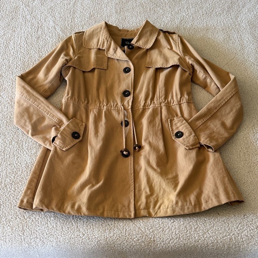 Rails Camel Buttoned Trench Coat Small - Picture 1 of 10